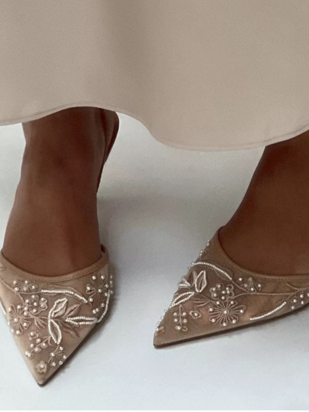 ZARA EMBROIDERED MESH SLINGBACK
SHOES